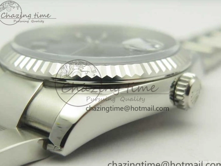 0125 DateJust 36 SS 116234 Fluted Bezel DJF Best Edition Blue Dial Stick Markers on SS Oyster Bracelet A Affordable 3373